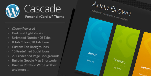 Cascade - Personal vCard WordPress Theme Logo