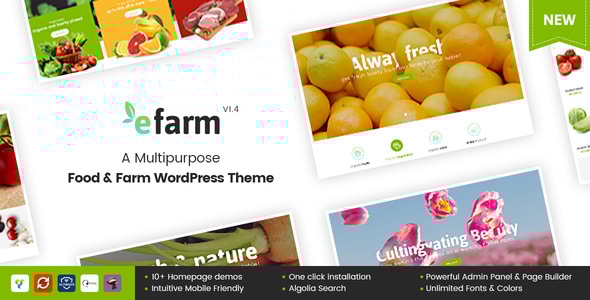 eFarm - A Multipurpose Food & Farm WordPress Theme Logo